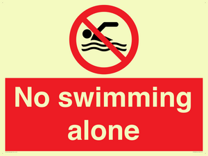 No swimming alone